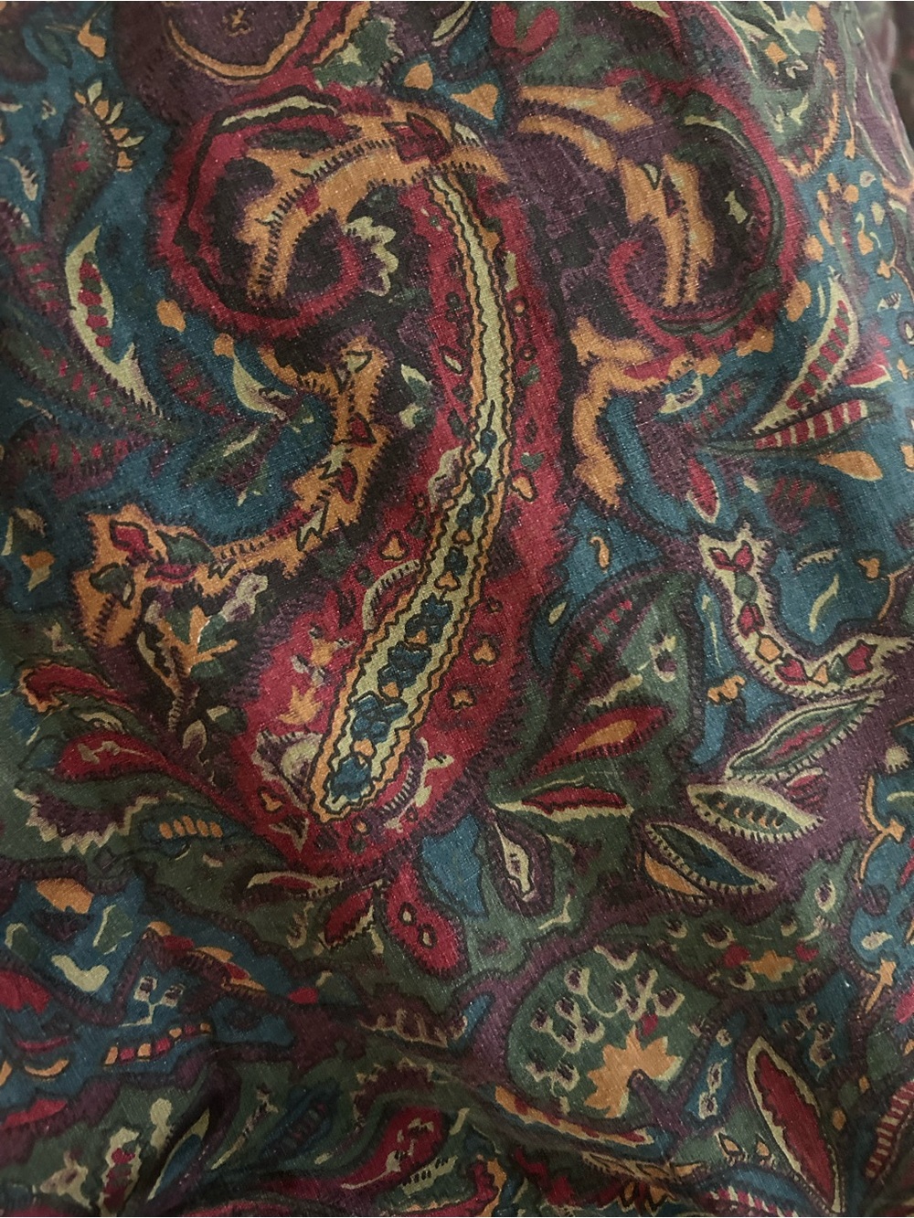 Vintage Ralph Lauren Brianna Elizabeth Paisley Purple Green King Fitted Cotton